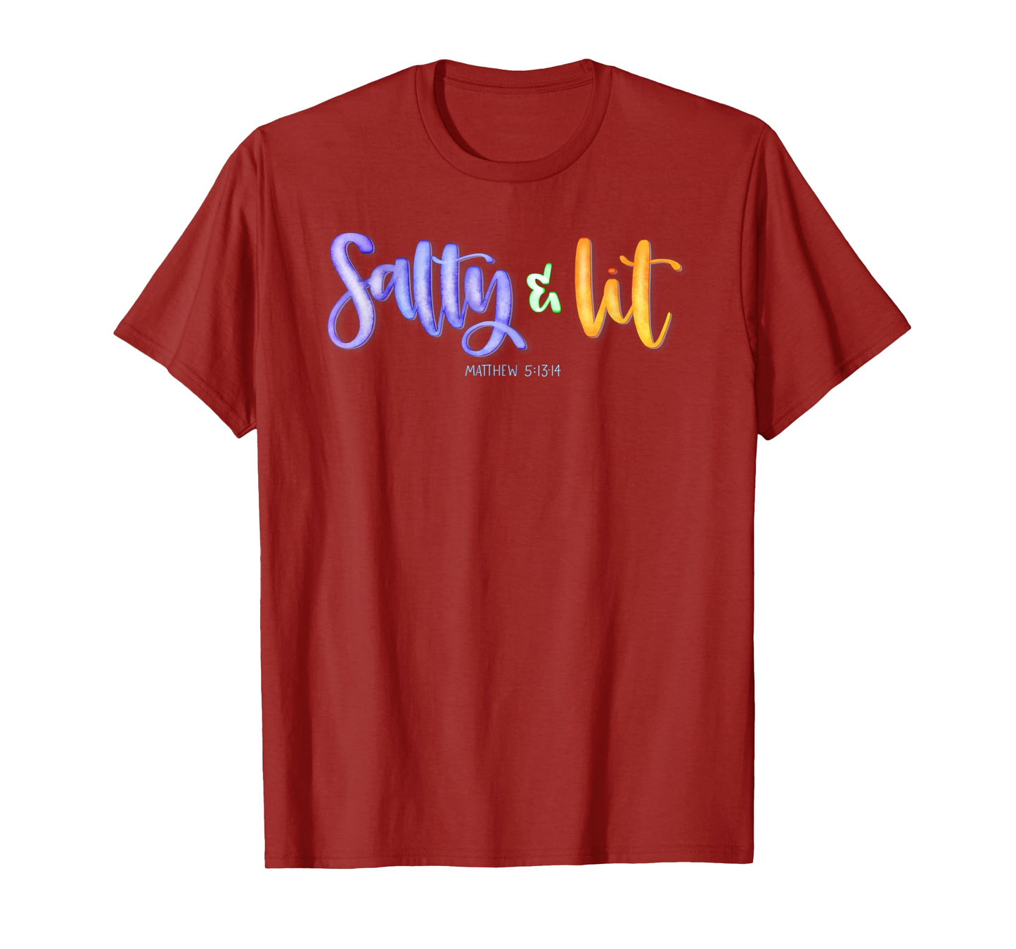 Salty and Lit Funny Christian short sleeve tshirt