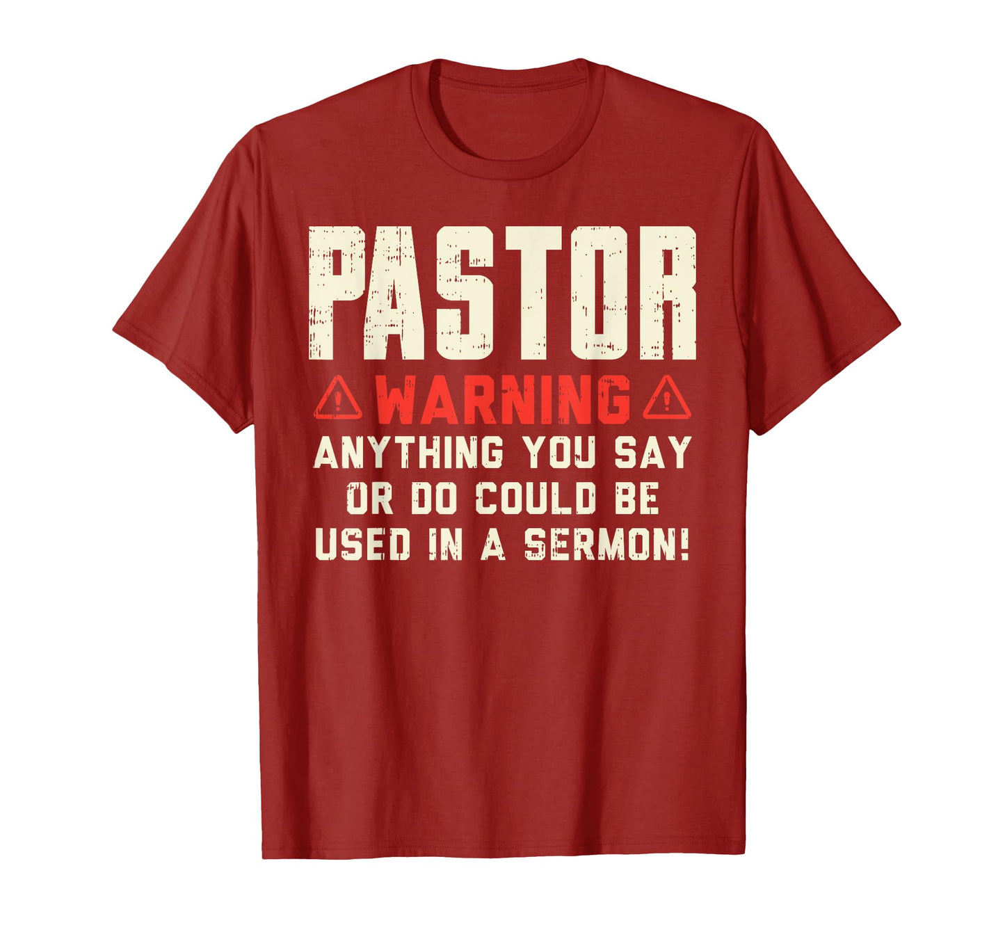 Pastor Warning Sermon Funny Christian Preacher Minister Gift T-Shirt