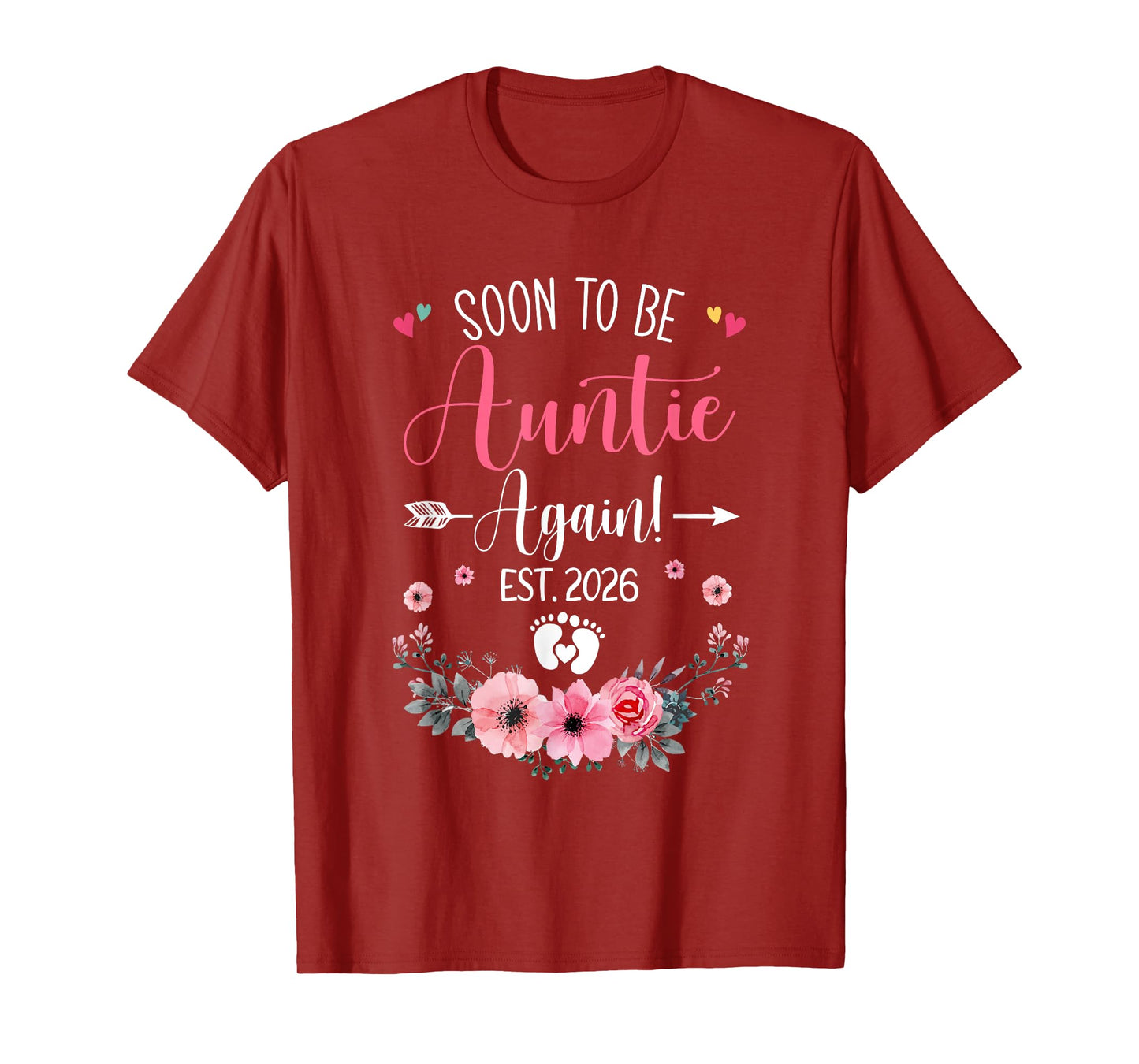 Soon To Be Auntie Again Est 2026 Mothers Day T-Shirt
