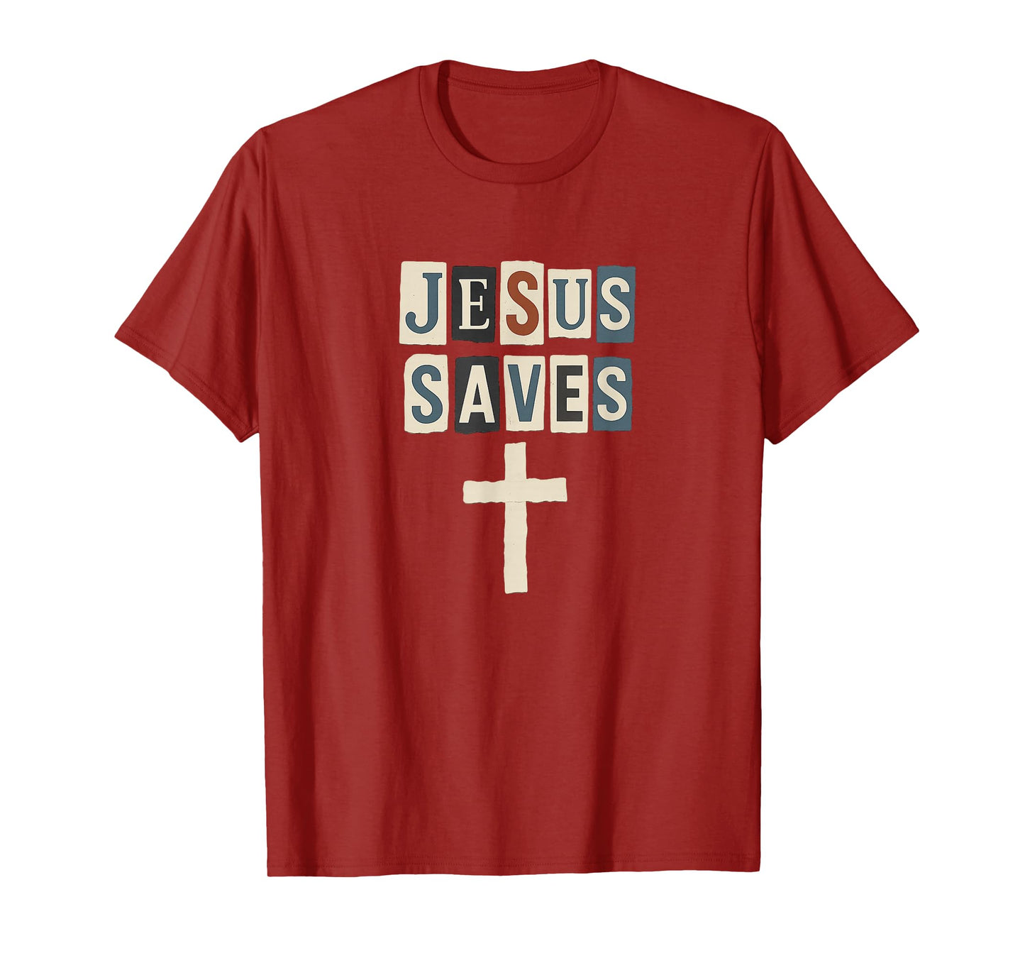 Jesus Saves Ransom Style Creative Christian Design T-Shirt