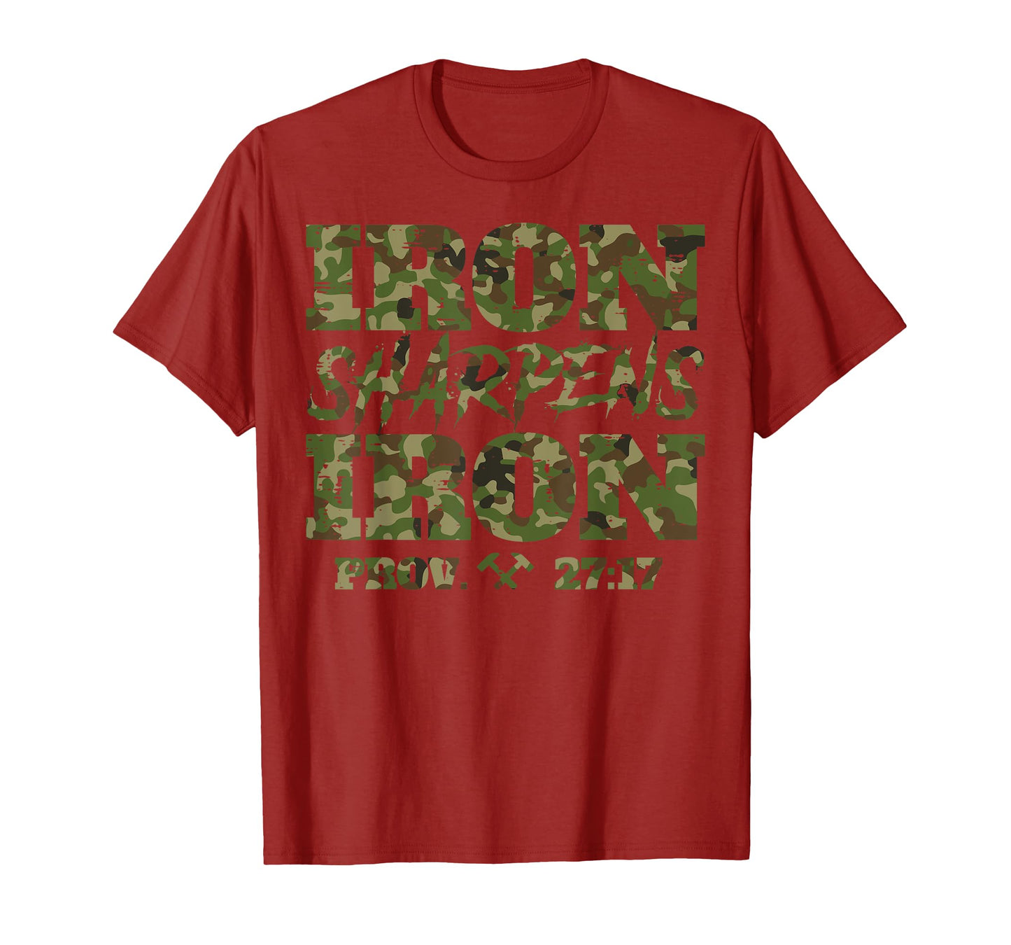 Iron Sharpens Iron Prov 27 Christian Bible Men Women Kids T-Shirt