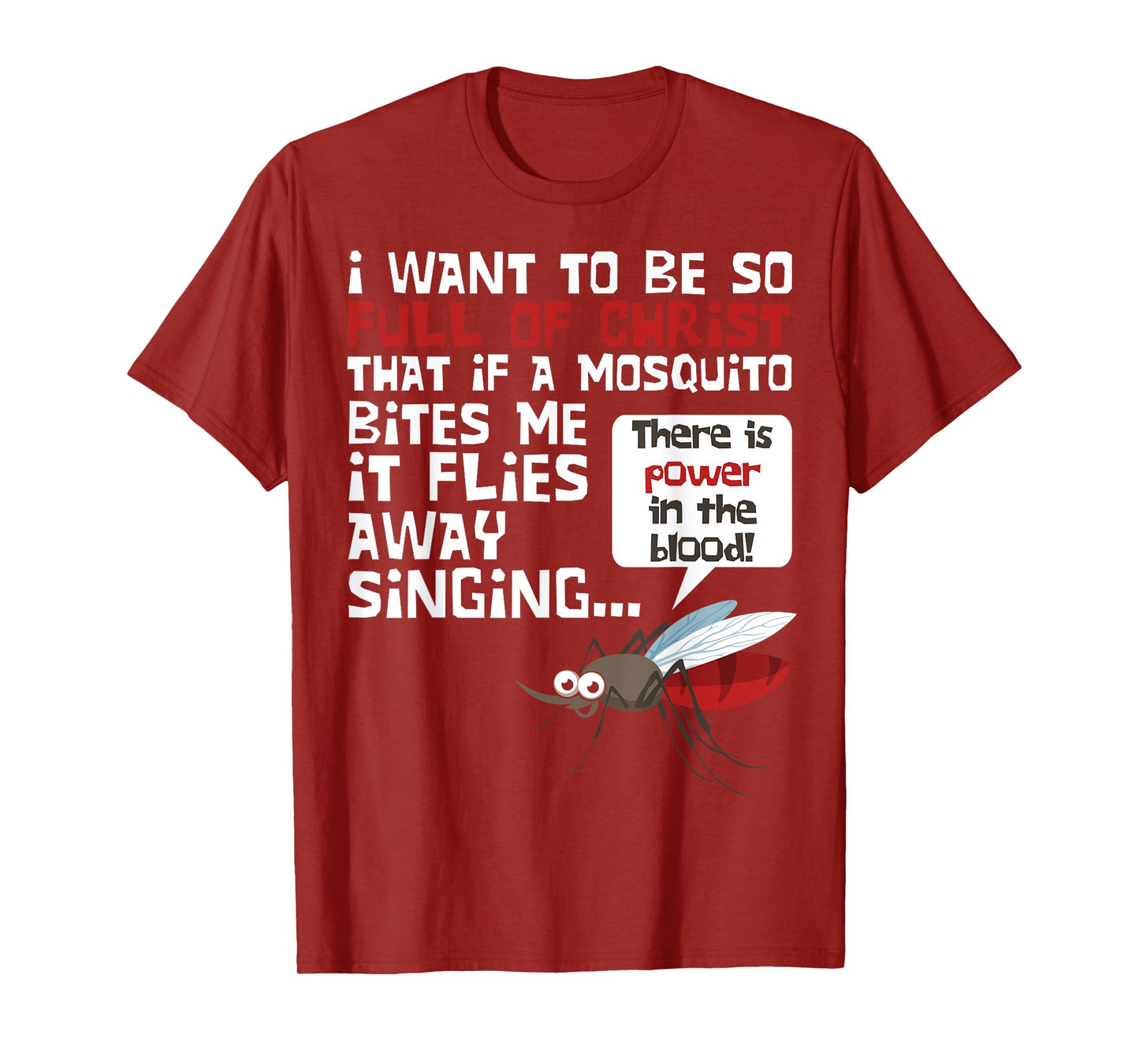 Christian Mosquito Funny Gag Jokes Religious Christian T-Shirt