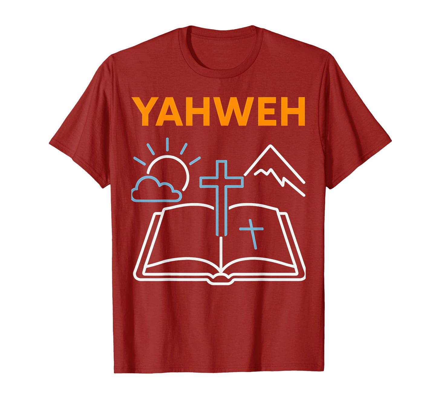 Bible Verse Yahweh Vintage Mens Christian Faith T-Shirt