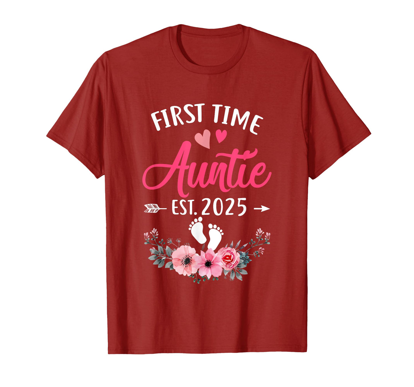 First Time Auntie Promoted To Auntie Est 2025 Mothers Day T-Shirt