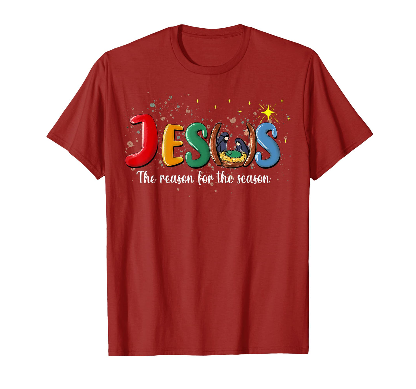 Christian Jesus The Reason Christmas Holiday Season Xmas Tee T-Shirt