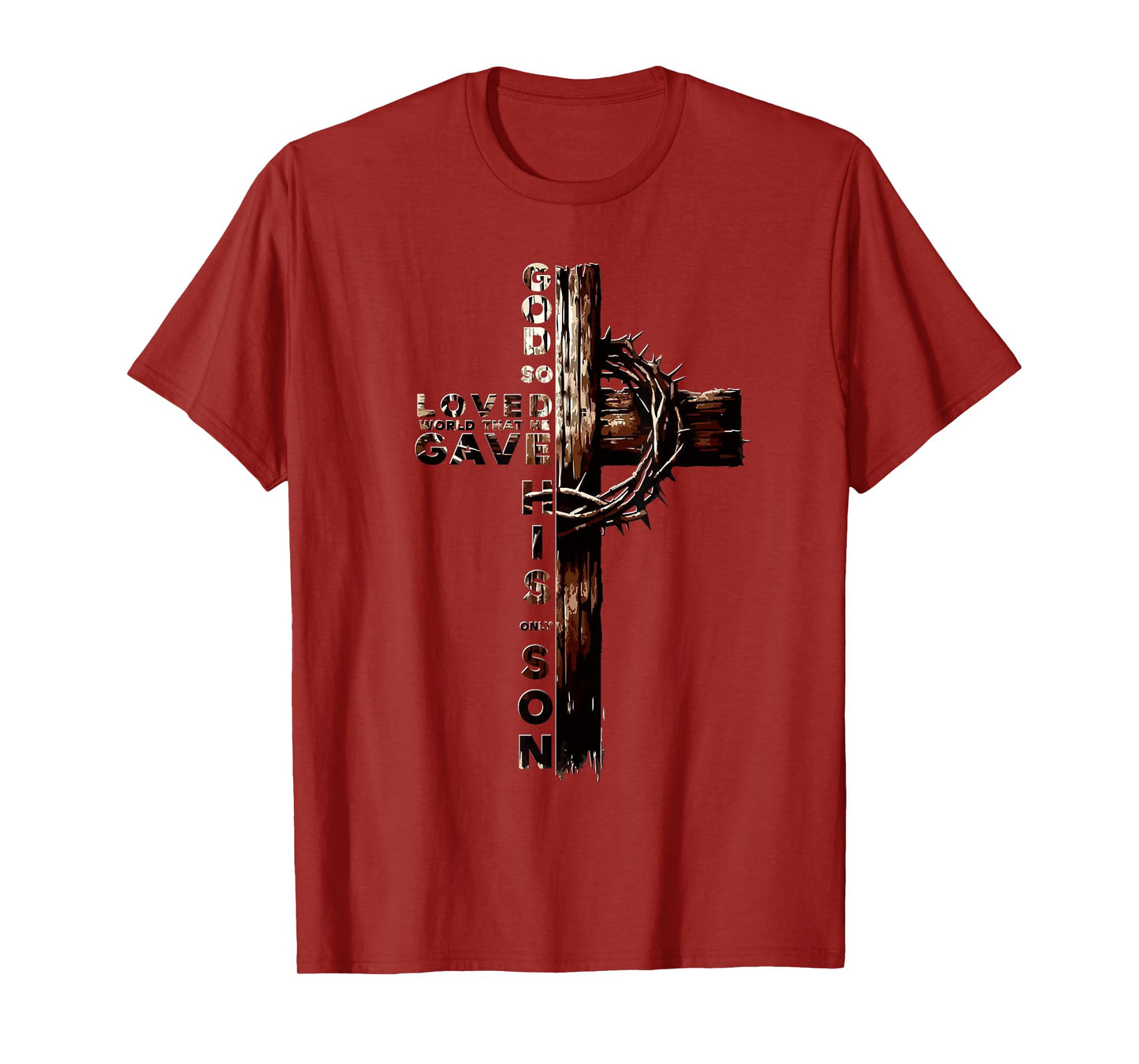 John 3:16 Christian Faith Tee Jesus Christ Bible Study Lover T-Shirt