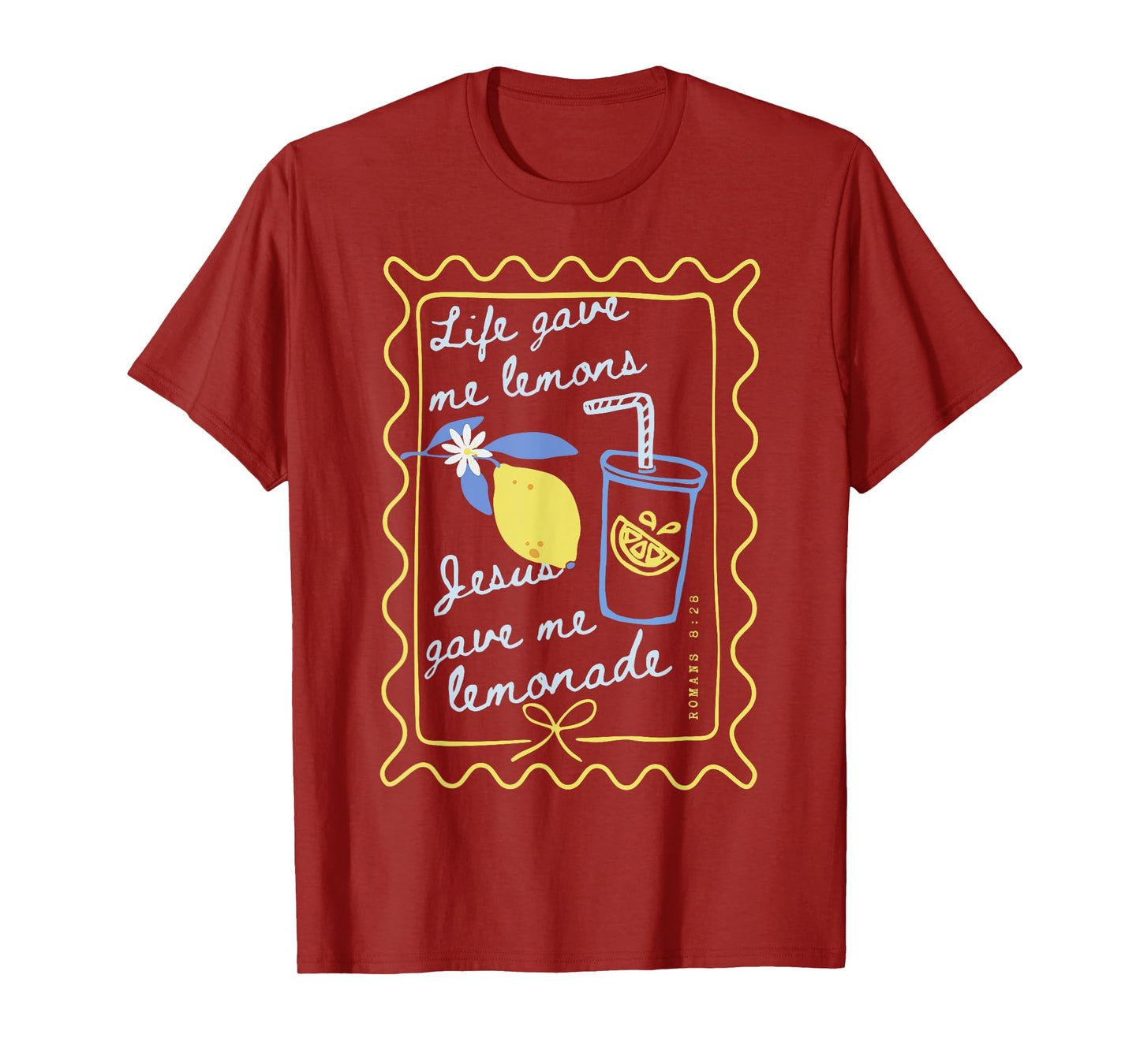 Life Gave Me Lemons Jesus Gave Me Lemonade Boho Floral Style T-Shirt