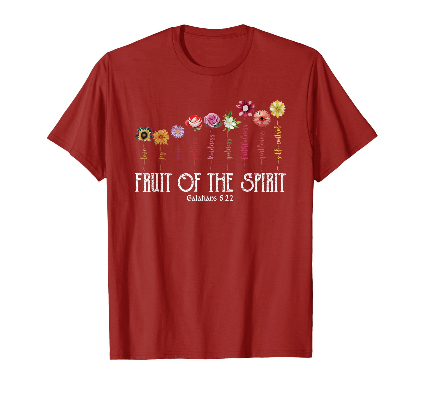 Fruit Of Spirit Floral Religious Christian T-Shirt