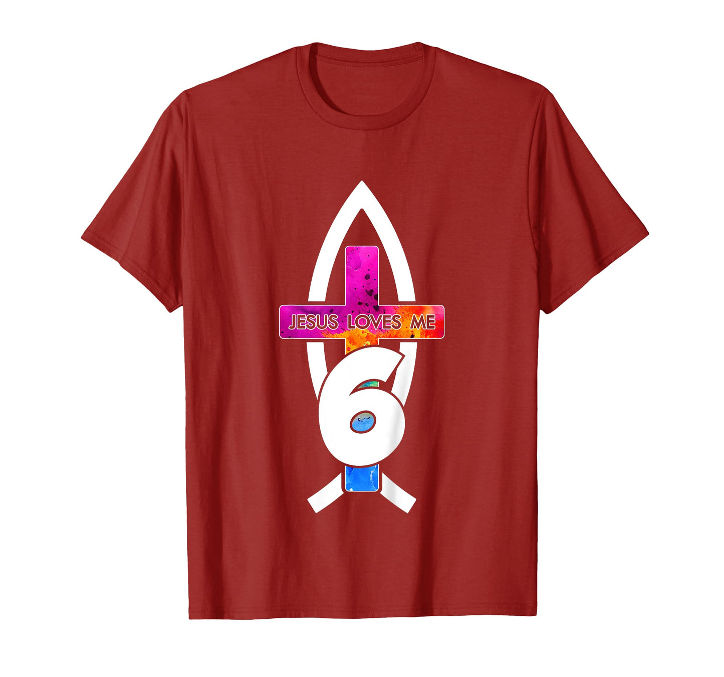 Jesus Loves ME 6 Religious 6 Years Jesus 6TH Birthday T-Shirt