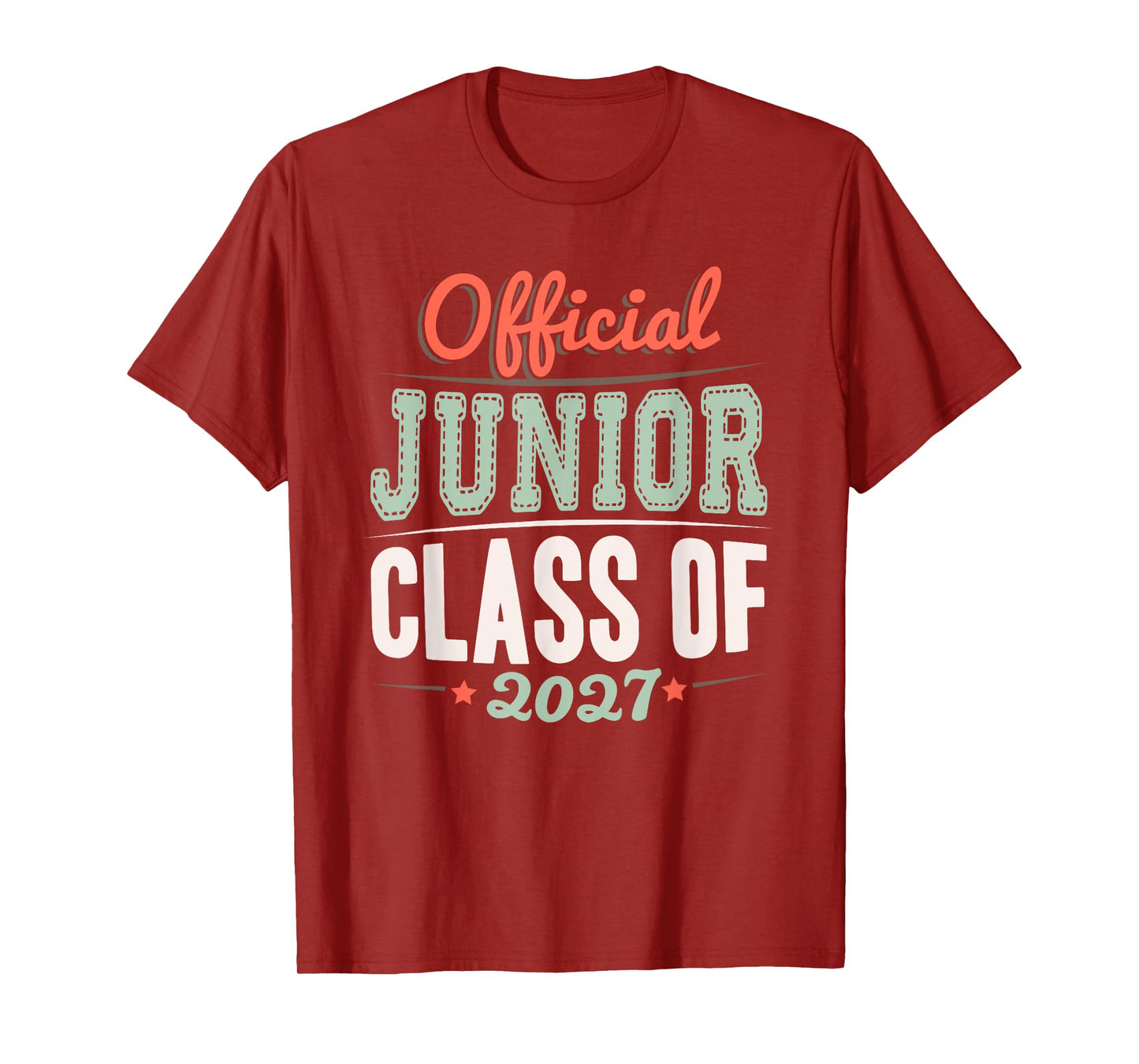 Official Junior Class Of 2027 First Day 11th Grade Retro T-Shirt