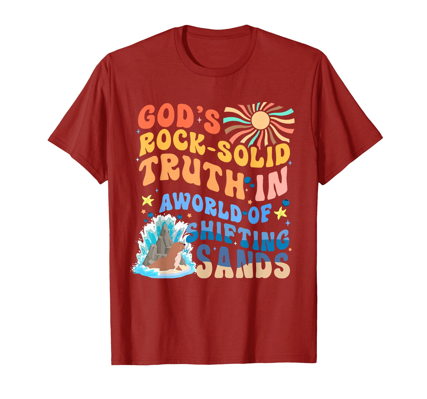 God's Rock Solid Breaker Rock Beach VBS 2024 Christian T-Shirt