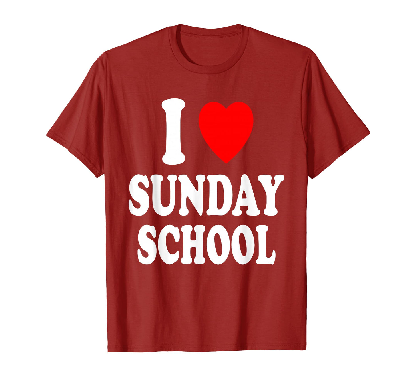 I Heart (Love) Sunday School Church Teacher Christian T-Shirt