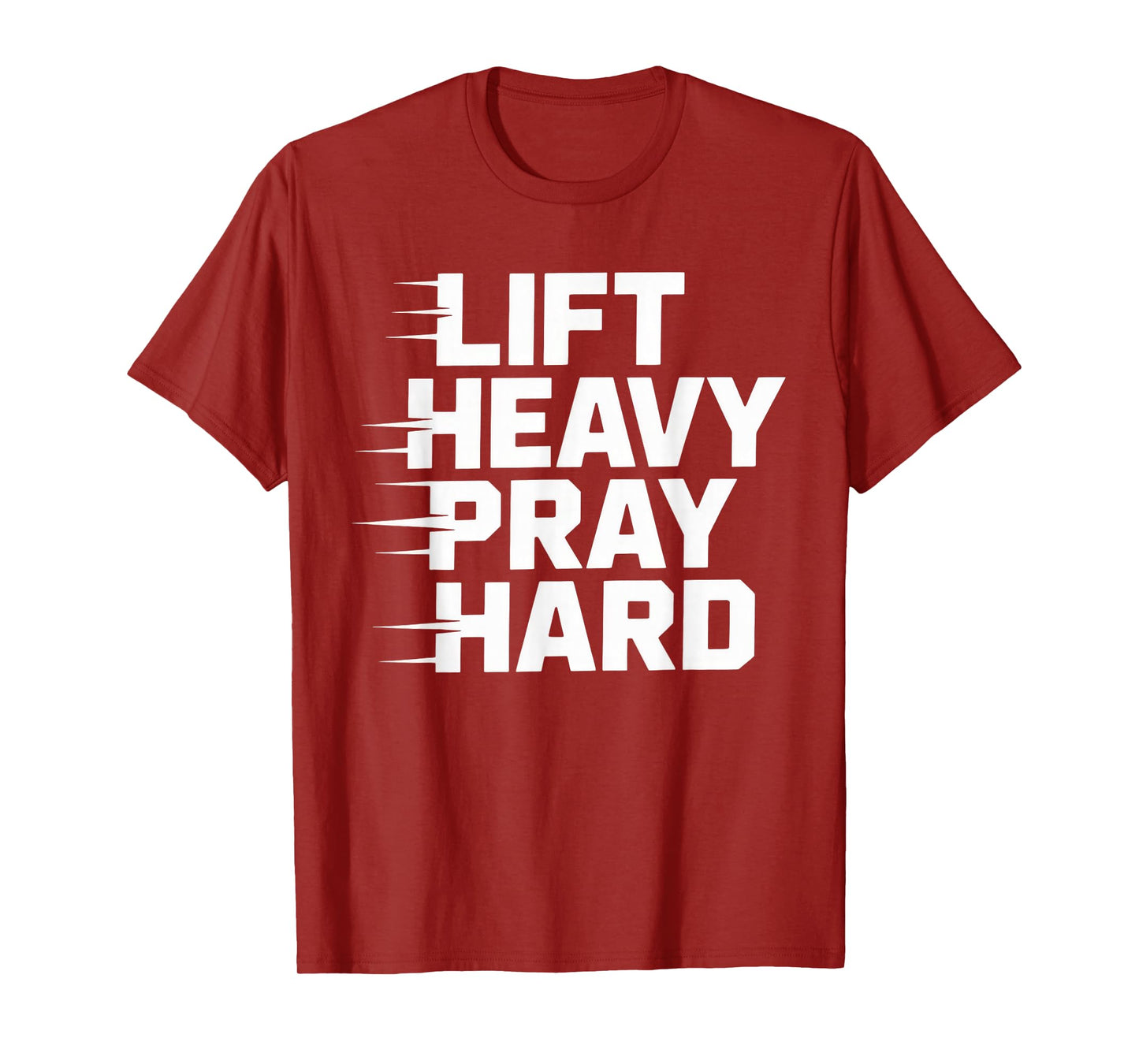 Lift Heavy Pray Hard Tshirt Gym Christian Gift Jesus Faith T-Shirt