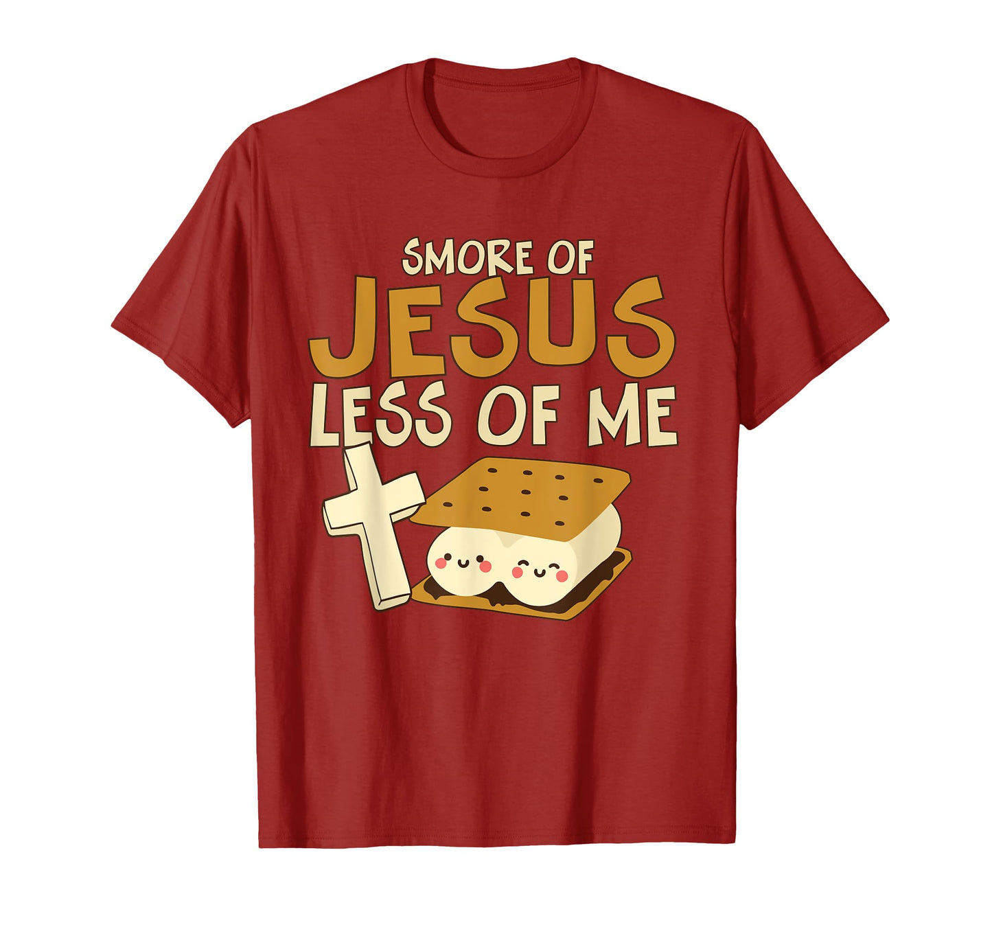 Religious Camper Smore of Jesus Less of Me Holy Cross T-Shirt