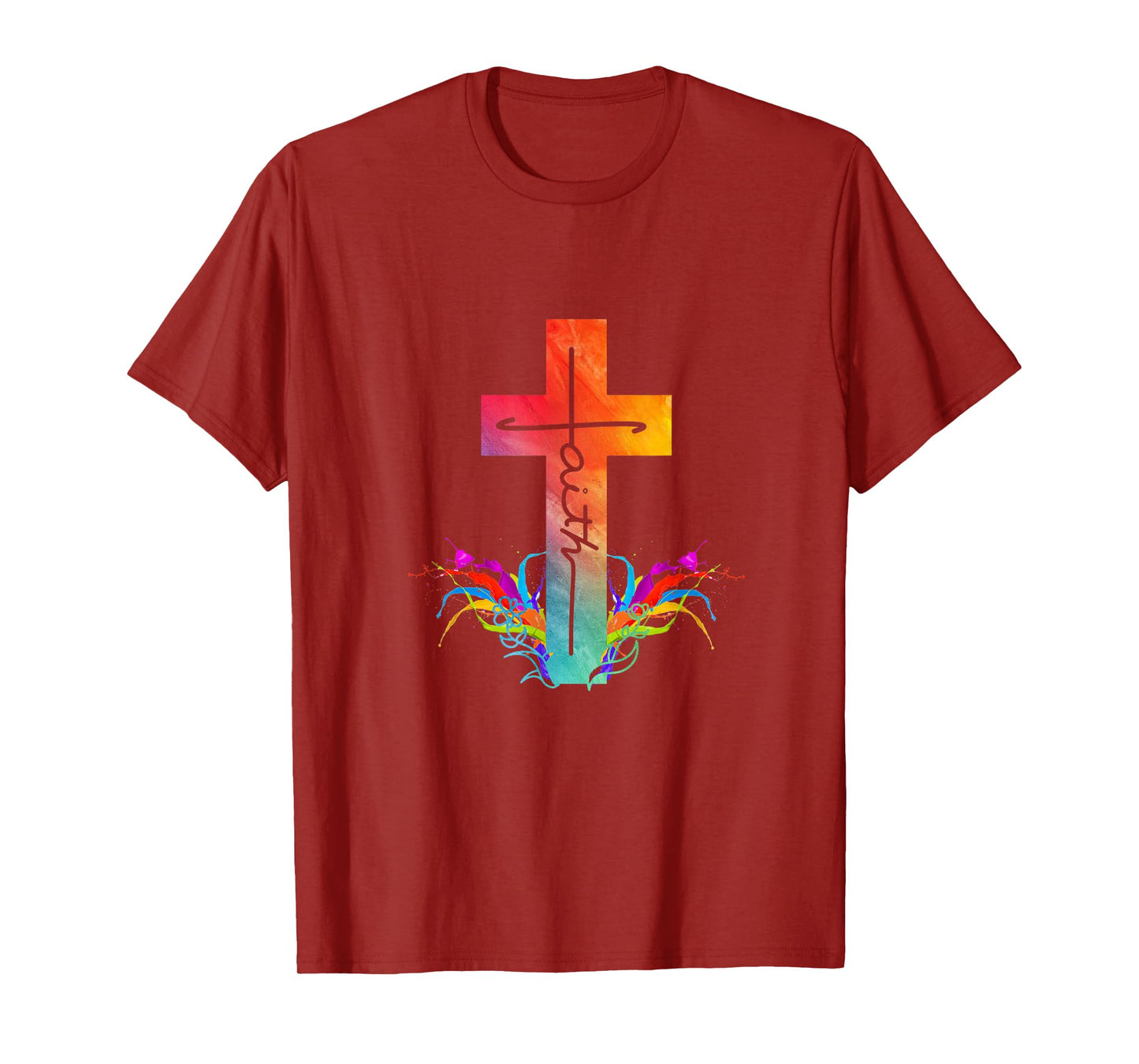 Vintage Distressed Art Cross Christian Faith Gifts T-Shirt