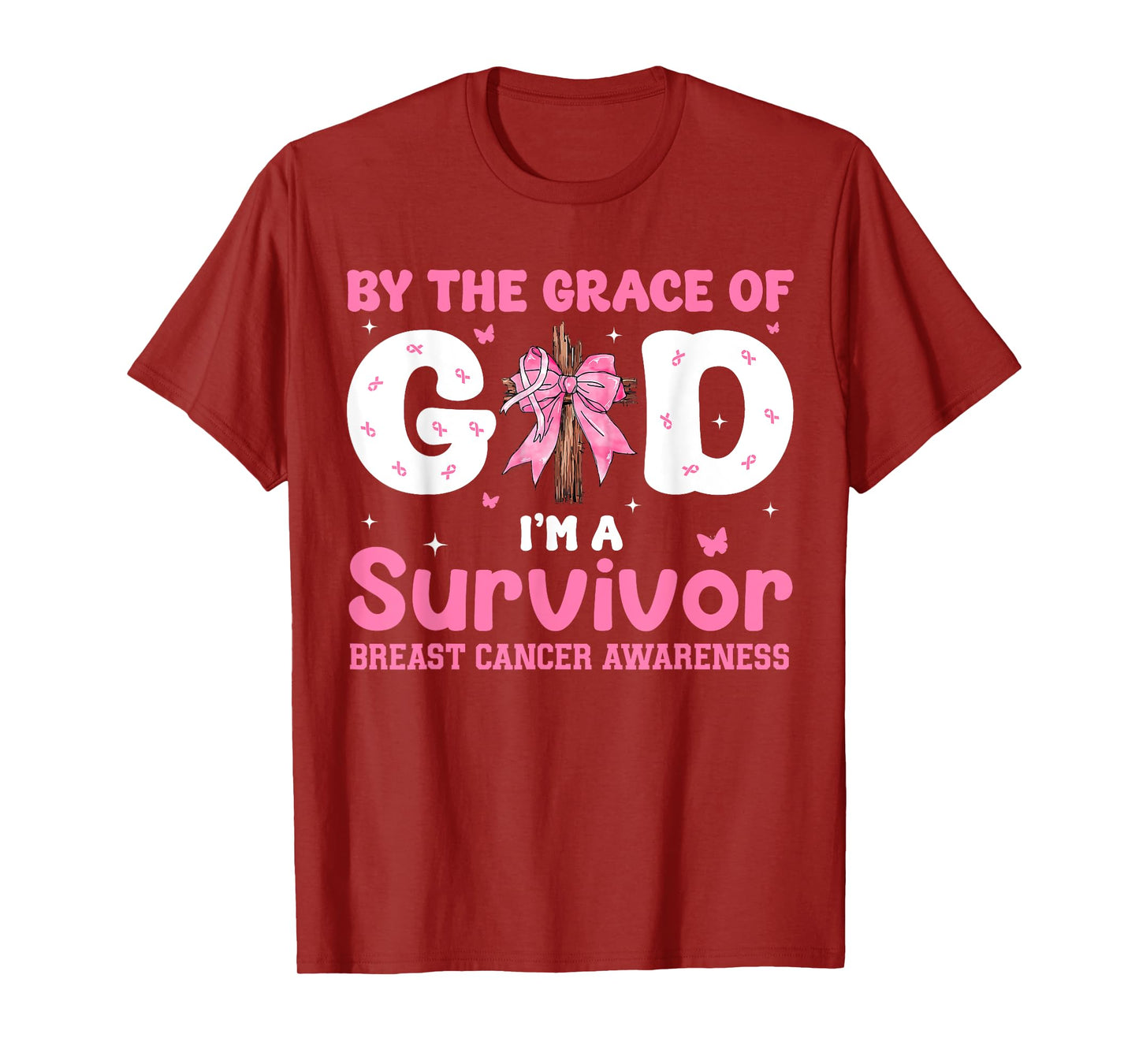 Grace God Breast Cancer Survivor Awareness Christian Women T-Shirt