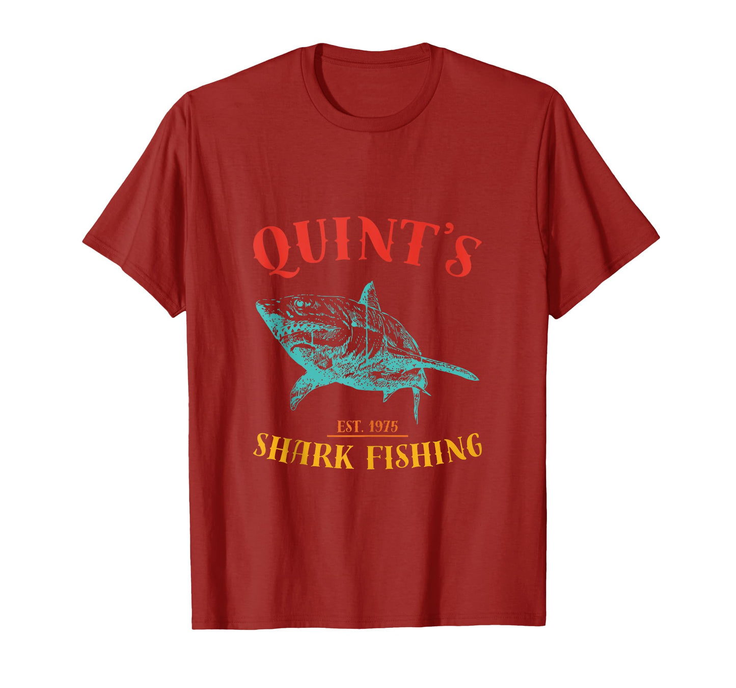 Quint’s Shark est. 1975 Fishing Funny Retro Fishing Tank Top