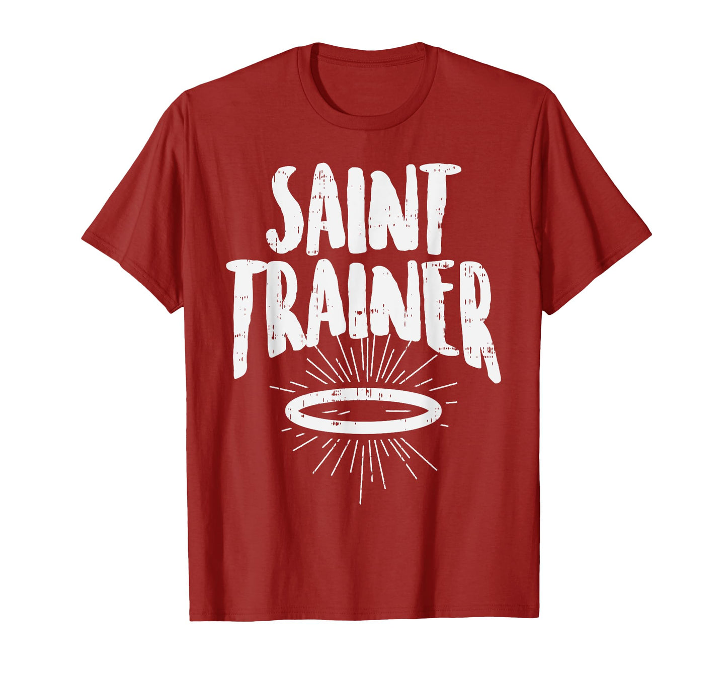 Saint Trainer Halo Workout Funny God Jesus Christian Gift T-Shirt