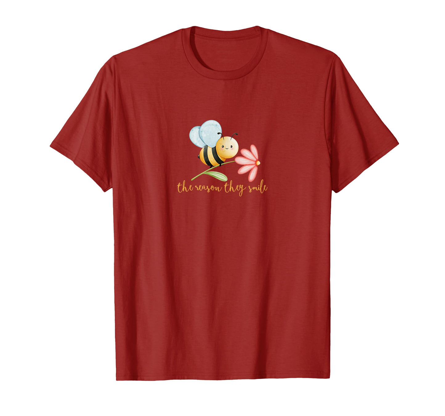 Womens Bee The Reason They Smile Tee. Happy, Cute Graphic T-Shirt