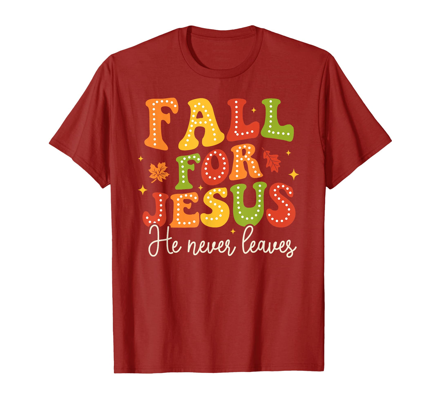 Groovy Christian Sayings Halloween Fall For Jesus Religious T-Shirt