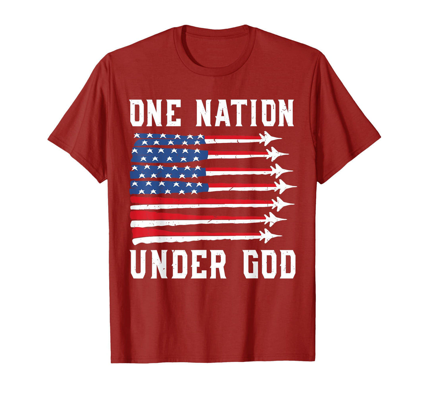 One Nation Under God 4th july Toddler Boy Kids Jet Fighter T-Shirt