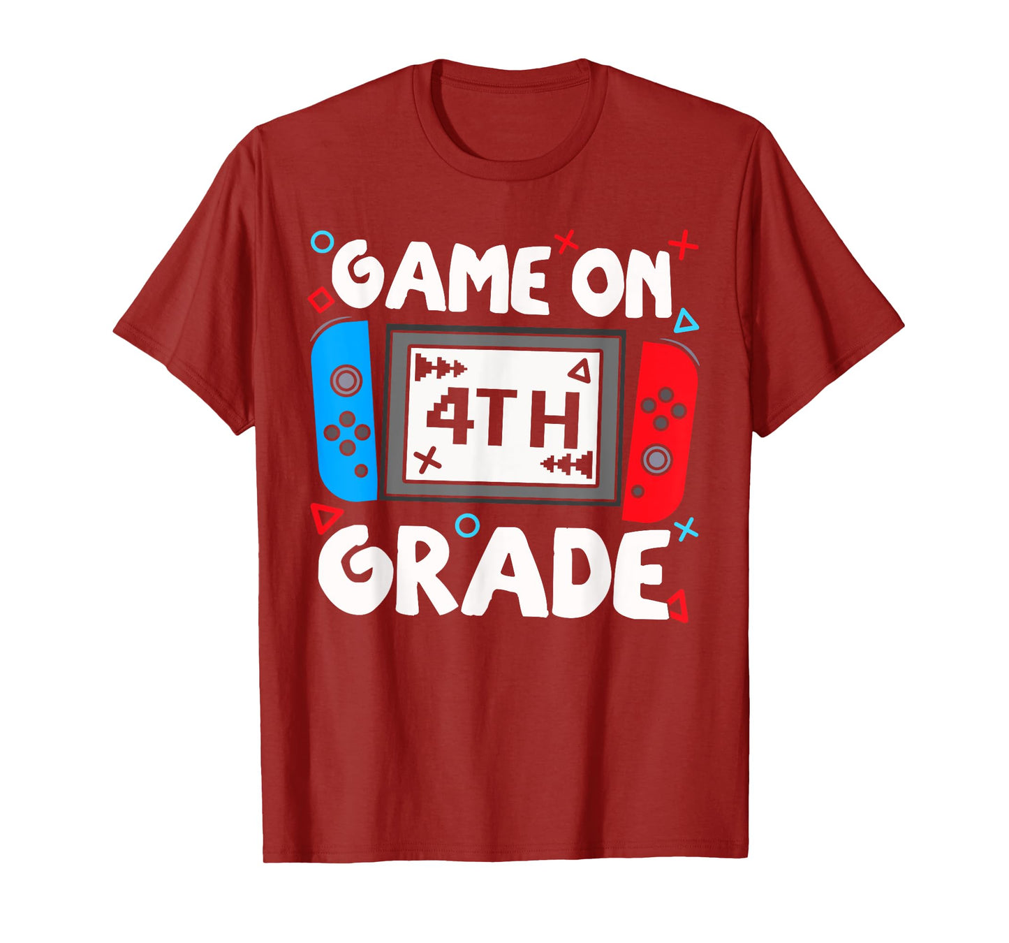 Funny Gamer Game On 4th Grade Back To School Kids Boys T-Shirt