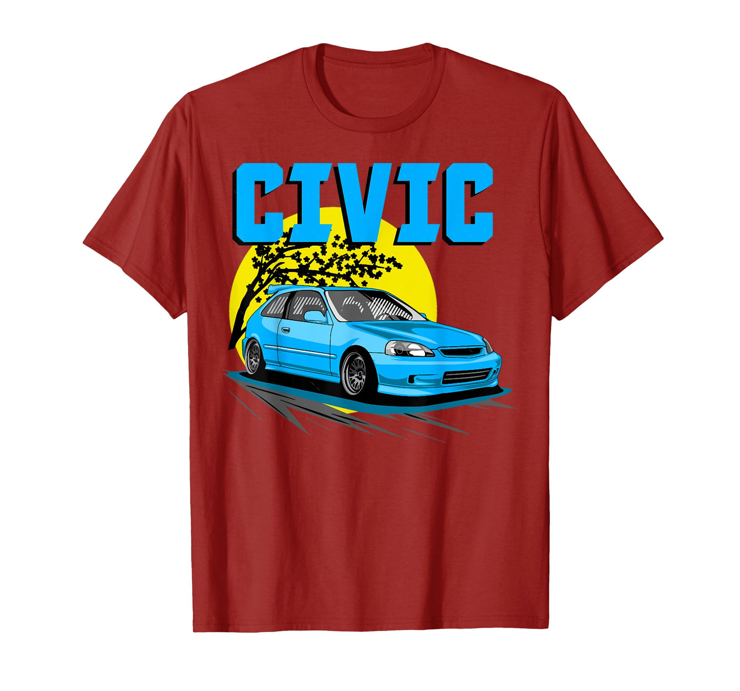 1997 CIVIC eg ek type r Hatchback car T-Shirt, Small, Black