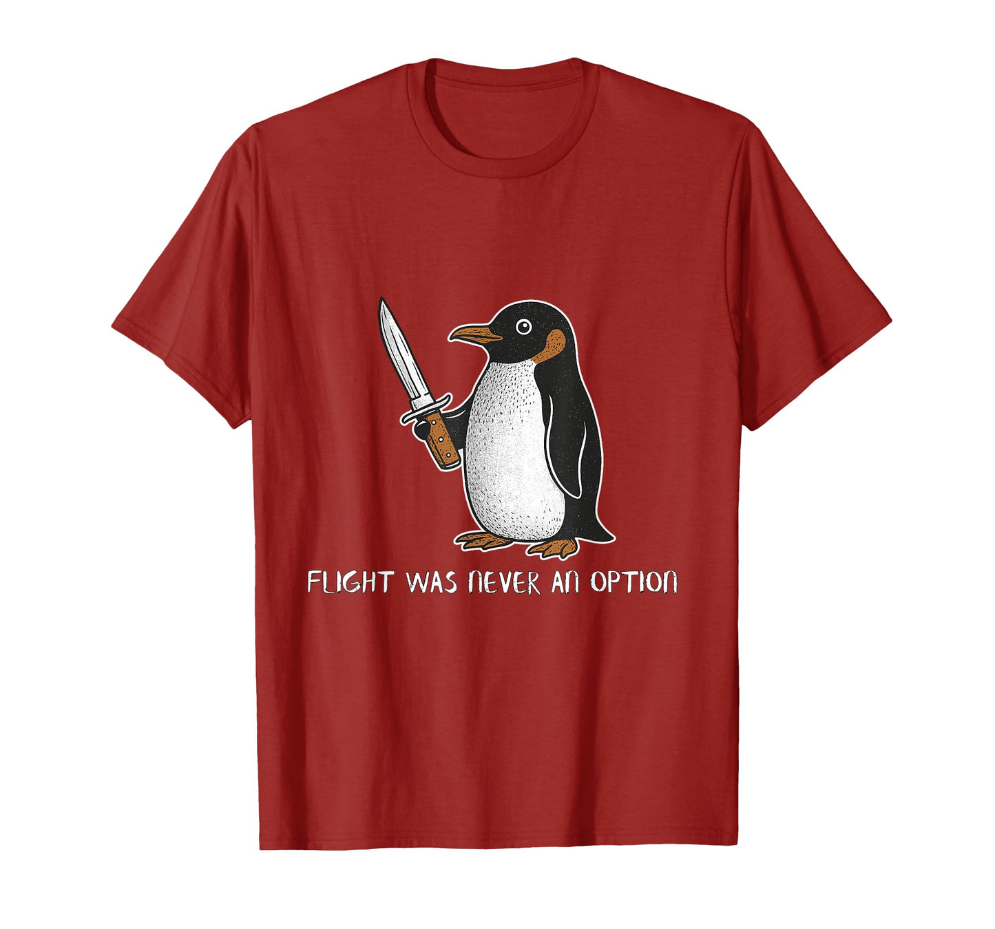 Funny Penguin Meme Dad Joke Sarcastic Flight Fight Cute Bird T-Shirt