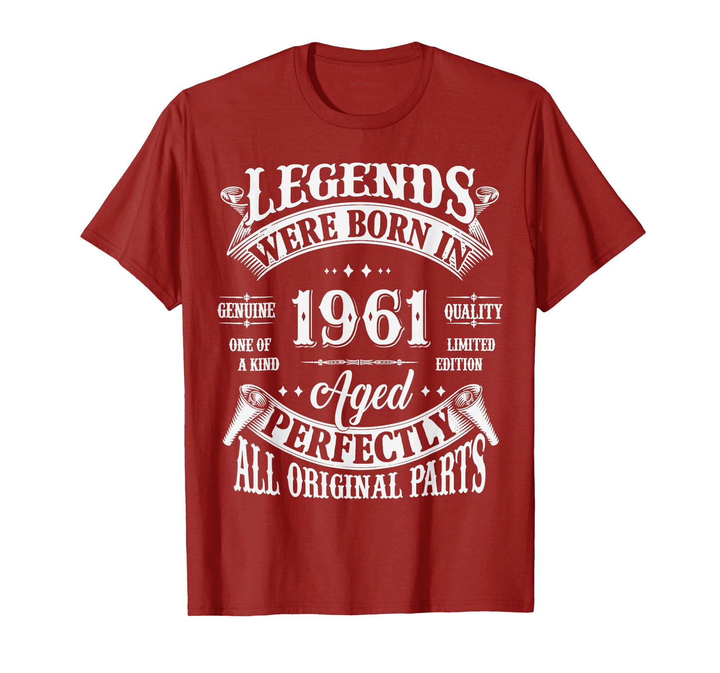 64th Birthday Tee 64 Years Old Vintage Legends Born In 1961 T-Shirt
