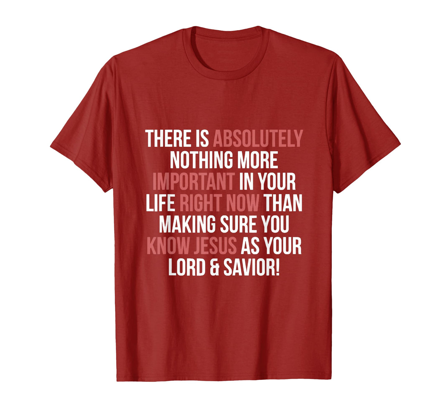 Important Know Jesus As Your Lord and Savior Right Now T-Shirt
