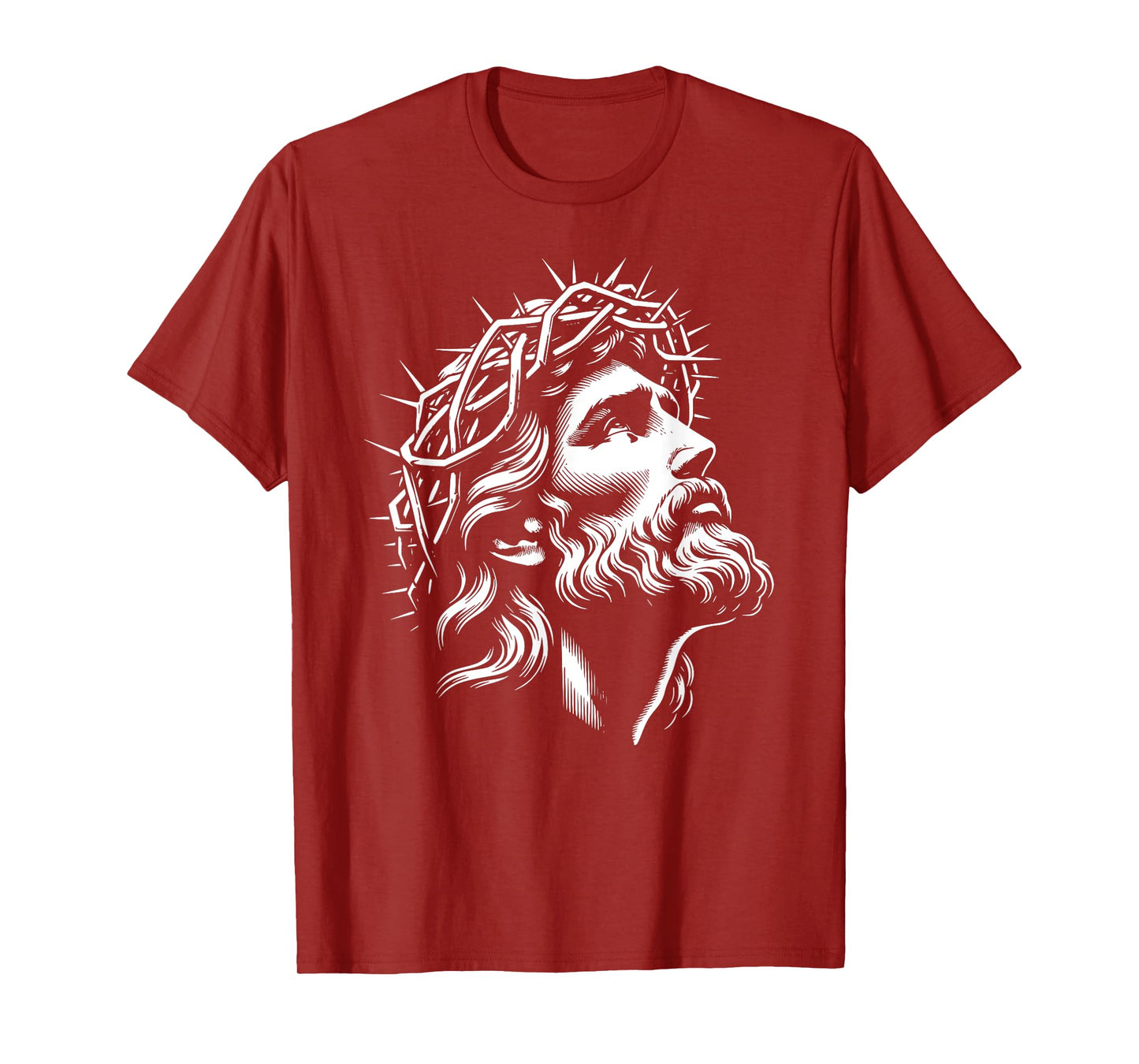 Jesus Christ Face With Crown Of Thorns God Bible T-Shirt