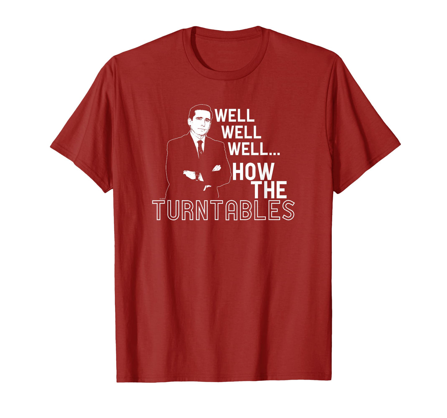 The Office Unisex-Adults T-Shirt, Black, Small, Short Sleeve, Modern Classic, Letter Print, Crew Neck, Ribbed Cuff, Officially Licensed Design with 'How the Turntables' Quote