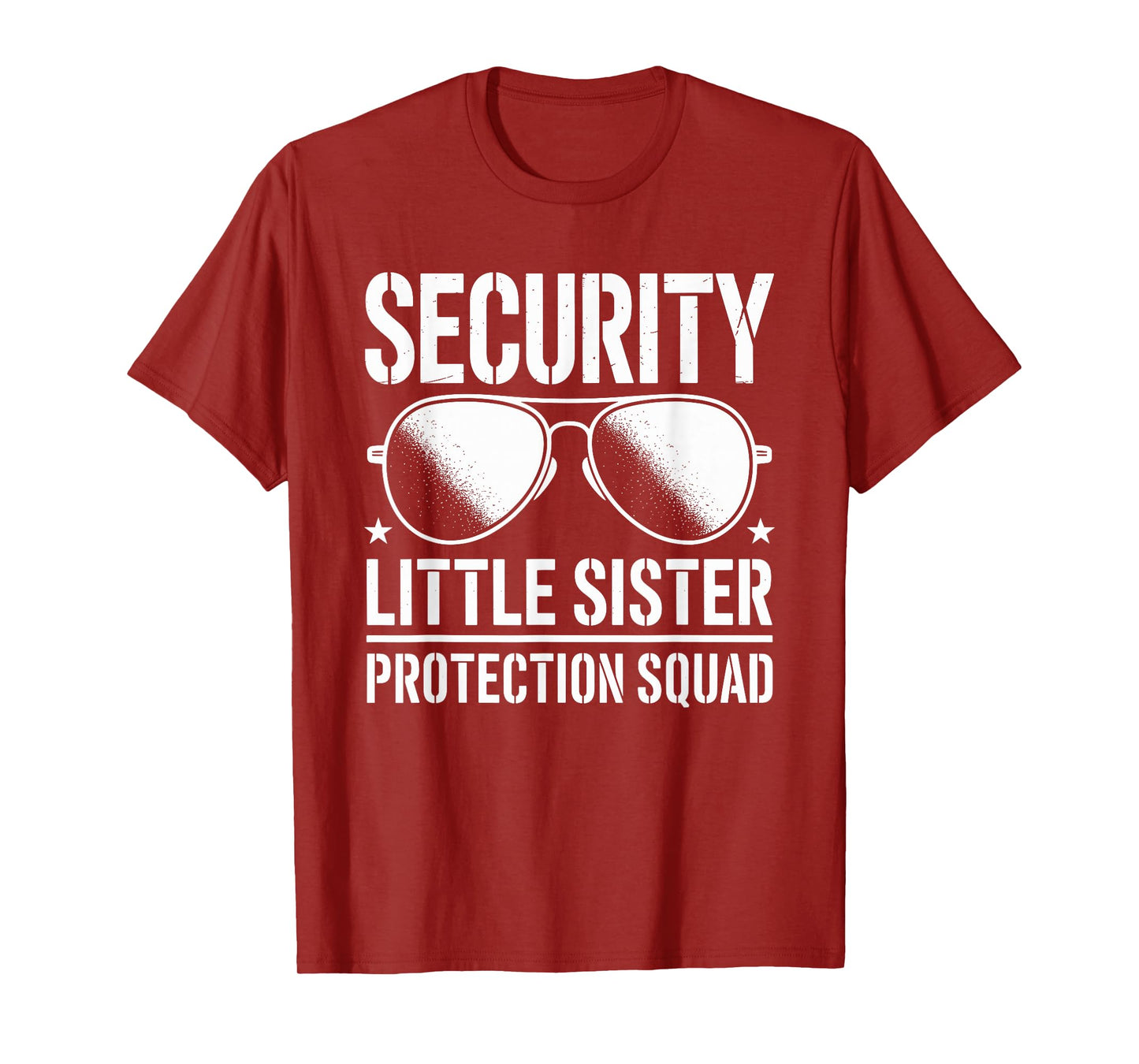Security Little Sister Protection Squad Funny Boys Brother T-Shirt