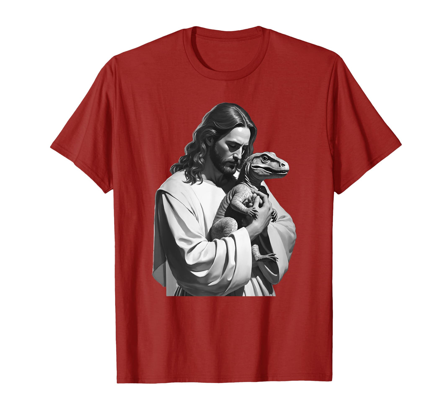 T-Rex Lover Dinosaur Christian Jesus Holding T-Rex T-Shirt