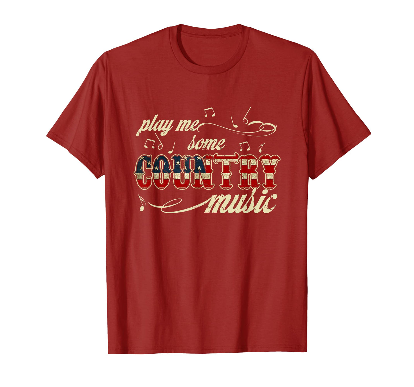 Play Me Some Country Music Western Festival American Flag T-Shirt