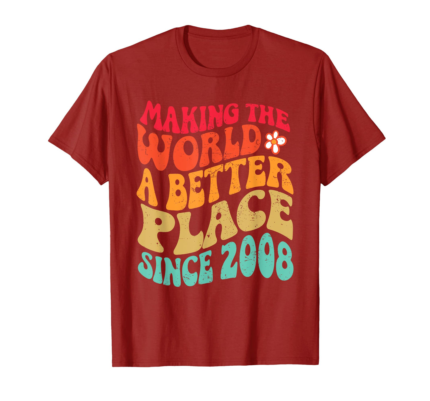 2008 Birthday - Making The World A Better Place Since 2008 T-Shirt