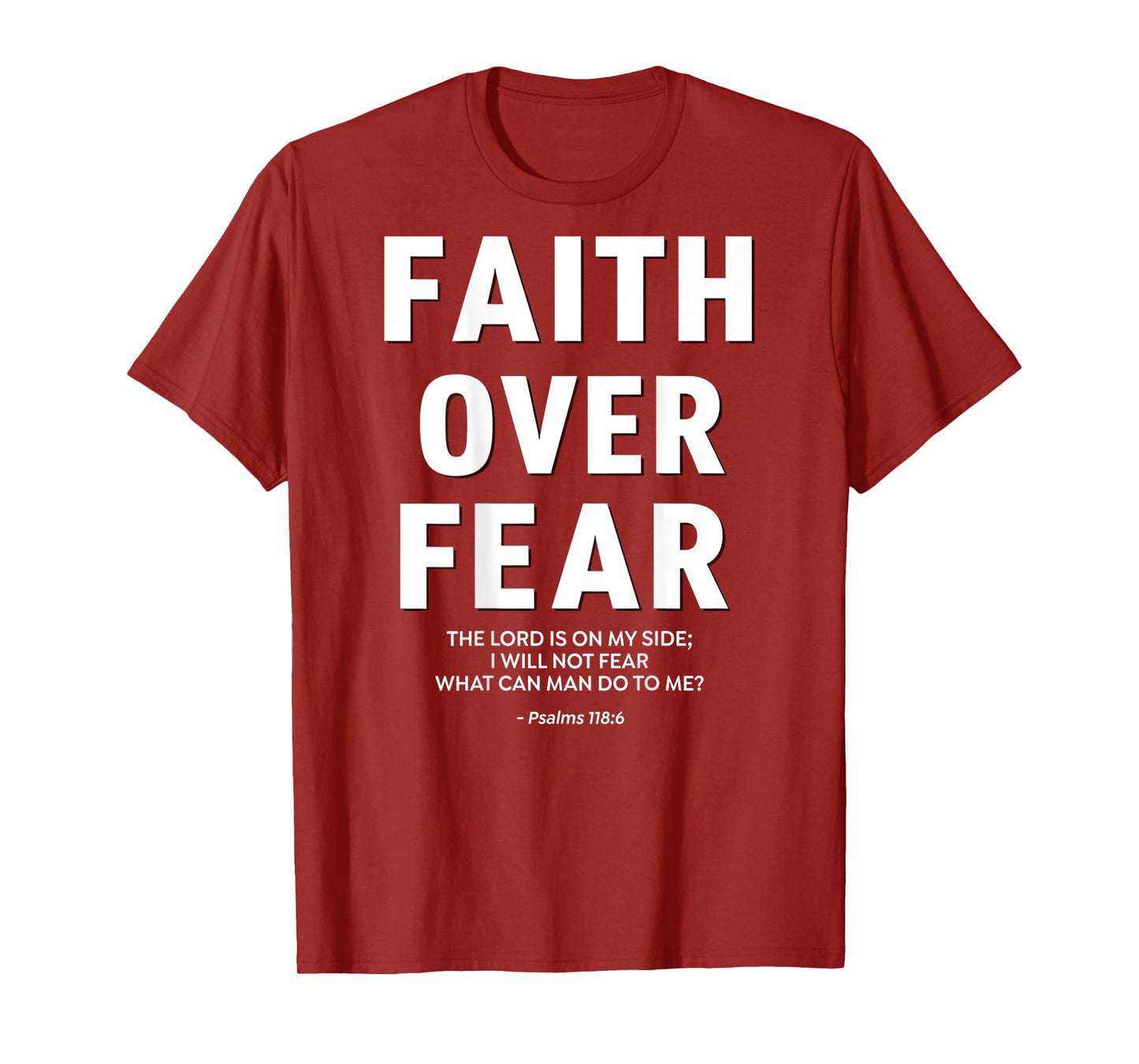 Women Faith Over Fear Cute Jesus Christian Dad Men Girl Teen T-Shirt