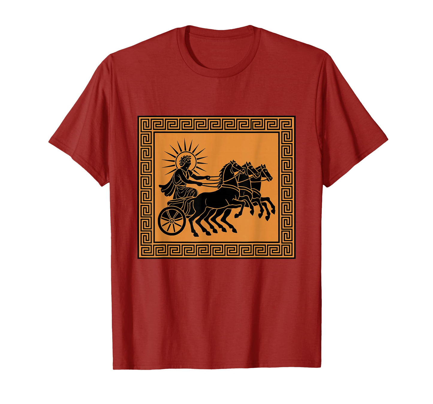 Helios God Chariot Horses Ancient Art Greece Greek Mythology T-Shirt