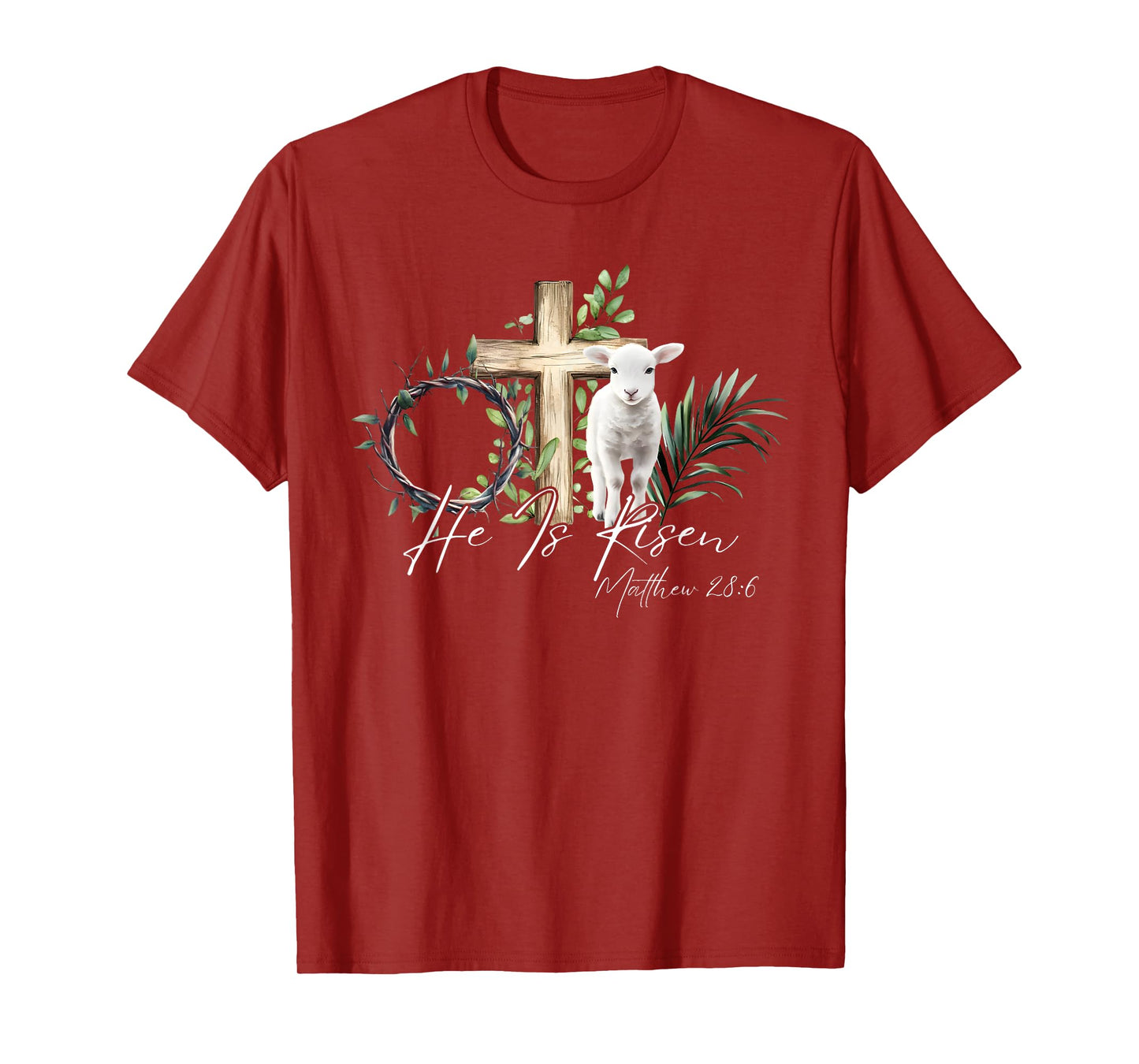 He Is Risen Jesus Christian Funny Easter Day Womens Kids T-Shirt