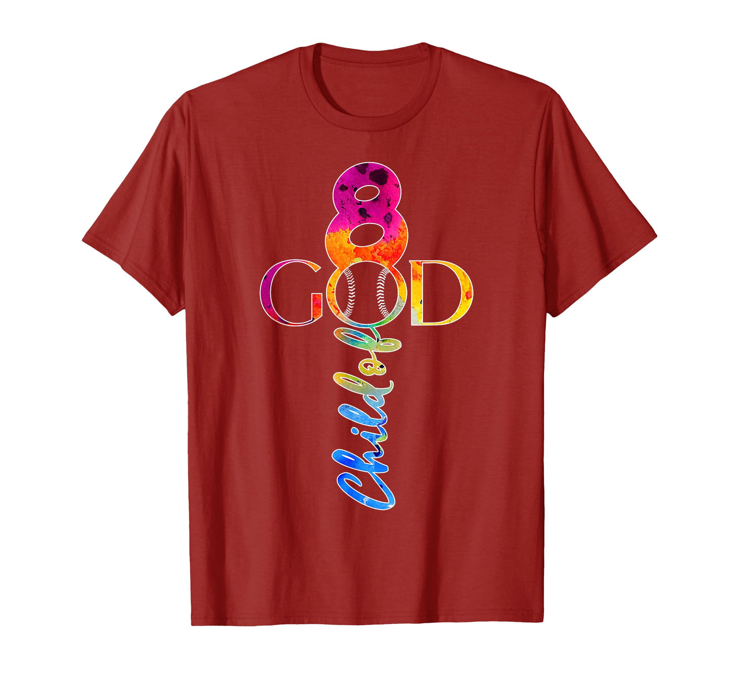 JESUS 8 YEARS CHILD OF GOD BASEBALL 8TH BIRTHDAY T-Shirt
