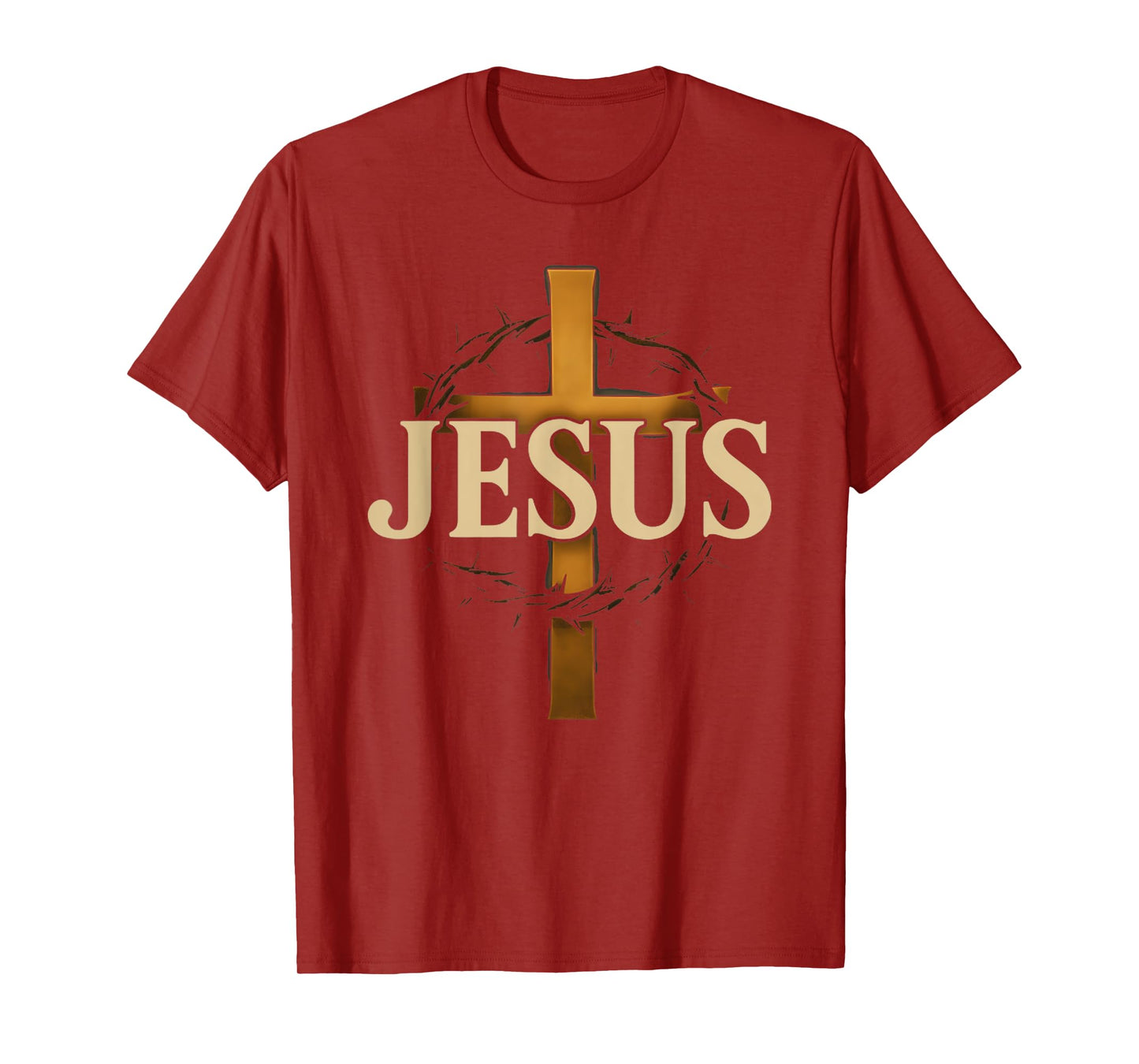 Vintage Jesus Cross With Crown King Christian Gift T-Shirt