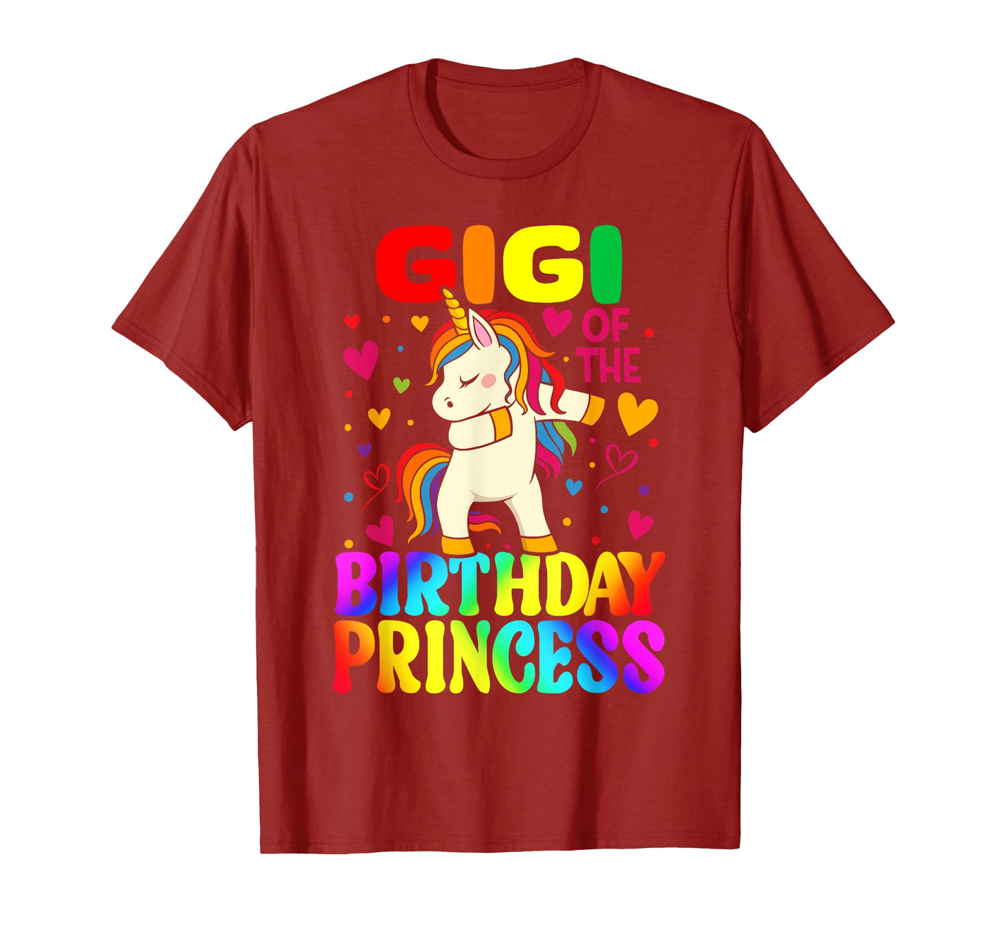 Gigi Of The Birthday Princess Unicorn Matching Family T-Shirt