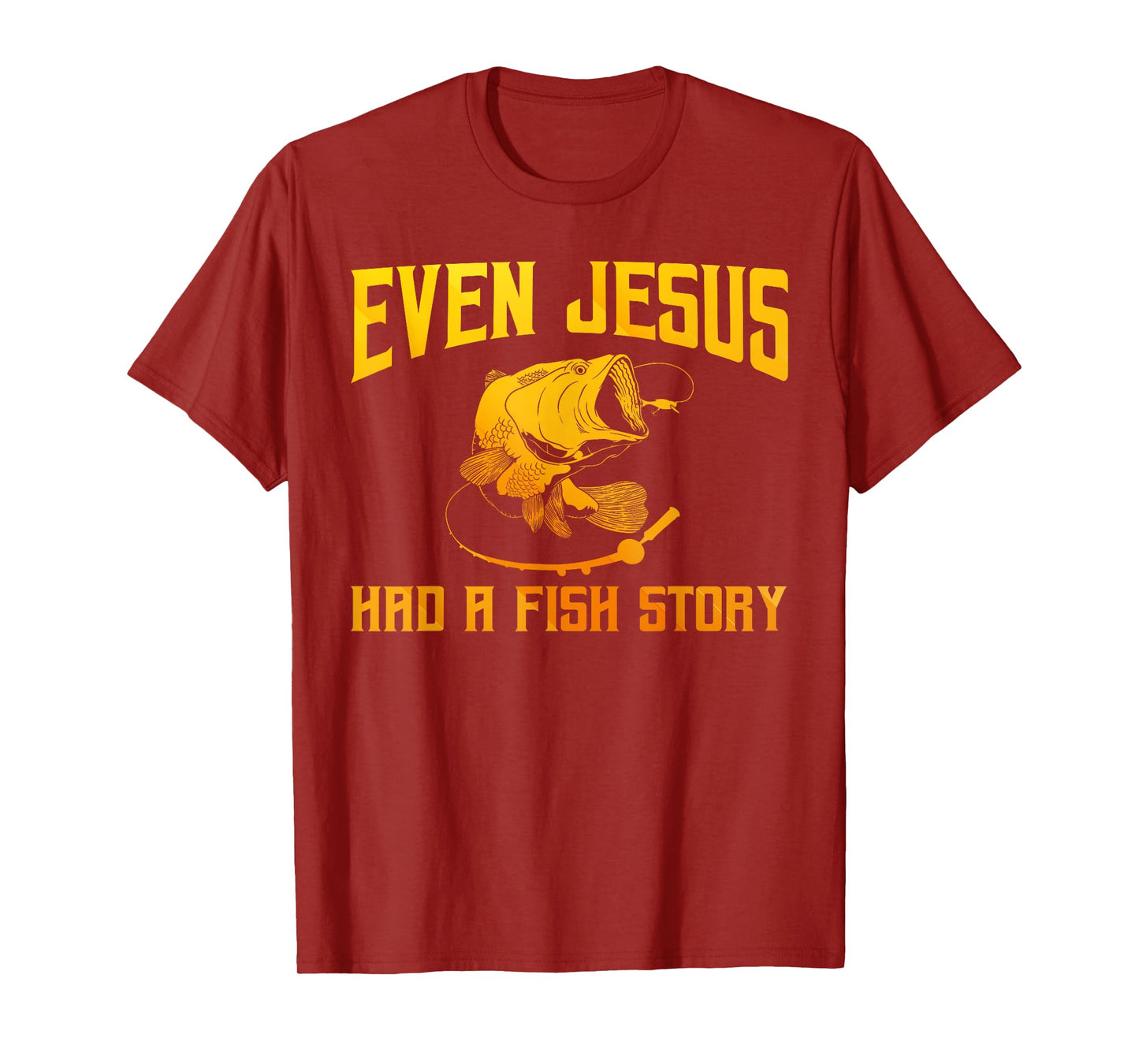 Funny Jesus Fish Art For Men Women Fisherman Fisher Fishing T-Shirt