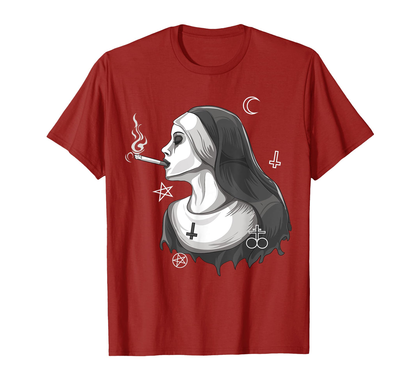 Dark Nun Satanic Occult Gothic Evil Anti-Christ Nun Unholy T-Shirt