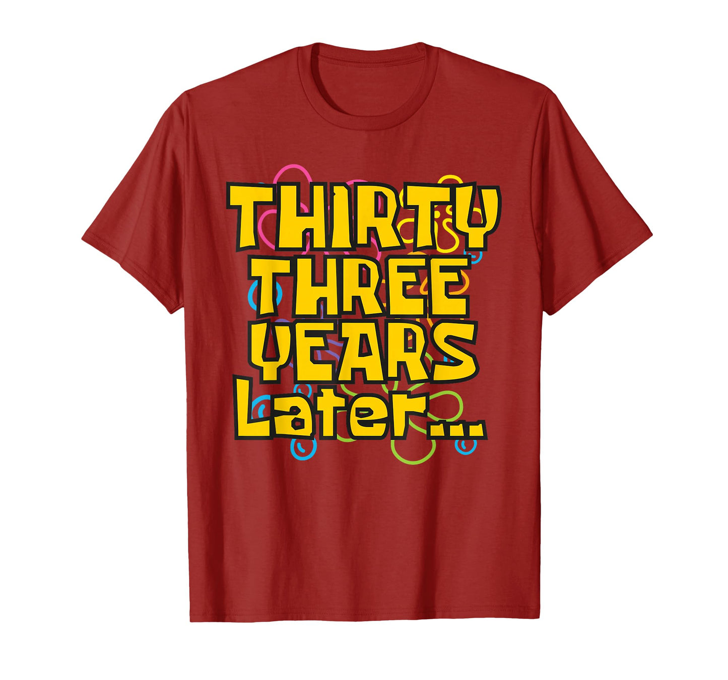 33 Years Old 33rd Birthday Funny Quote Birthday Party Meme T-Shirt