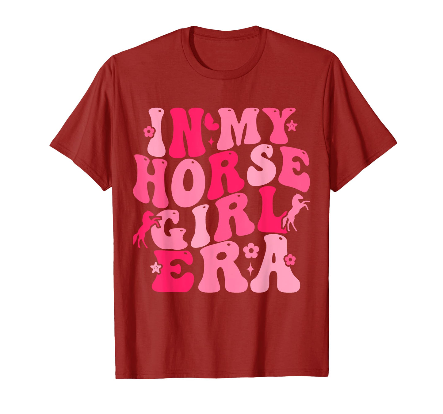 Groovy In My Horse Girl Era Horse Lover Girl Riding Horse T-Shirt