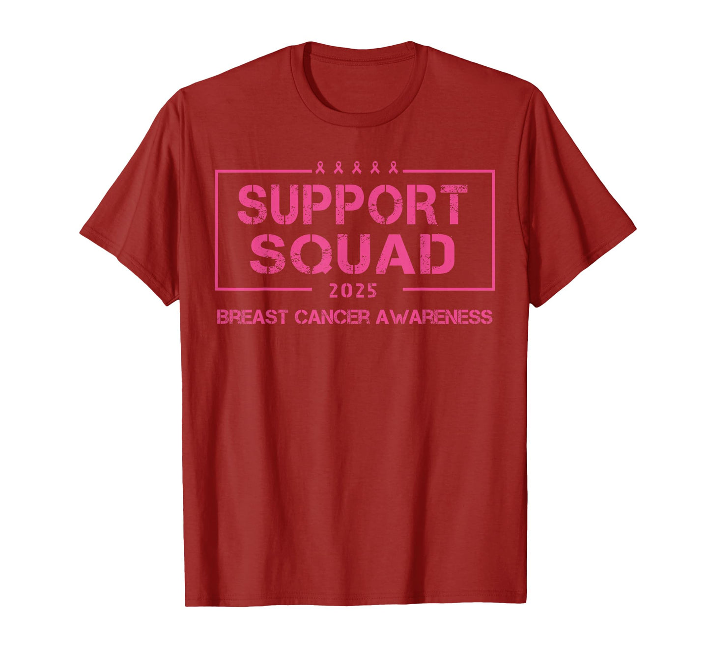 Support Squad Breast Cancer Awareness Pink Ribbon Men Women T-Shirt