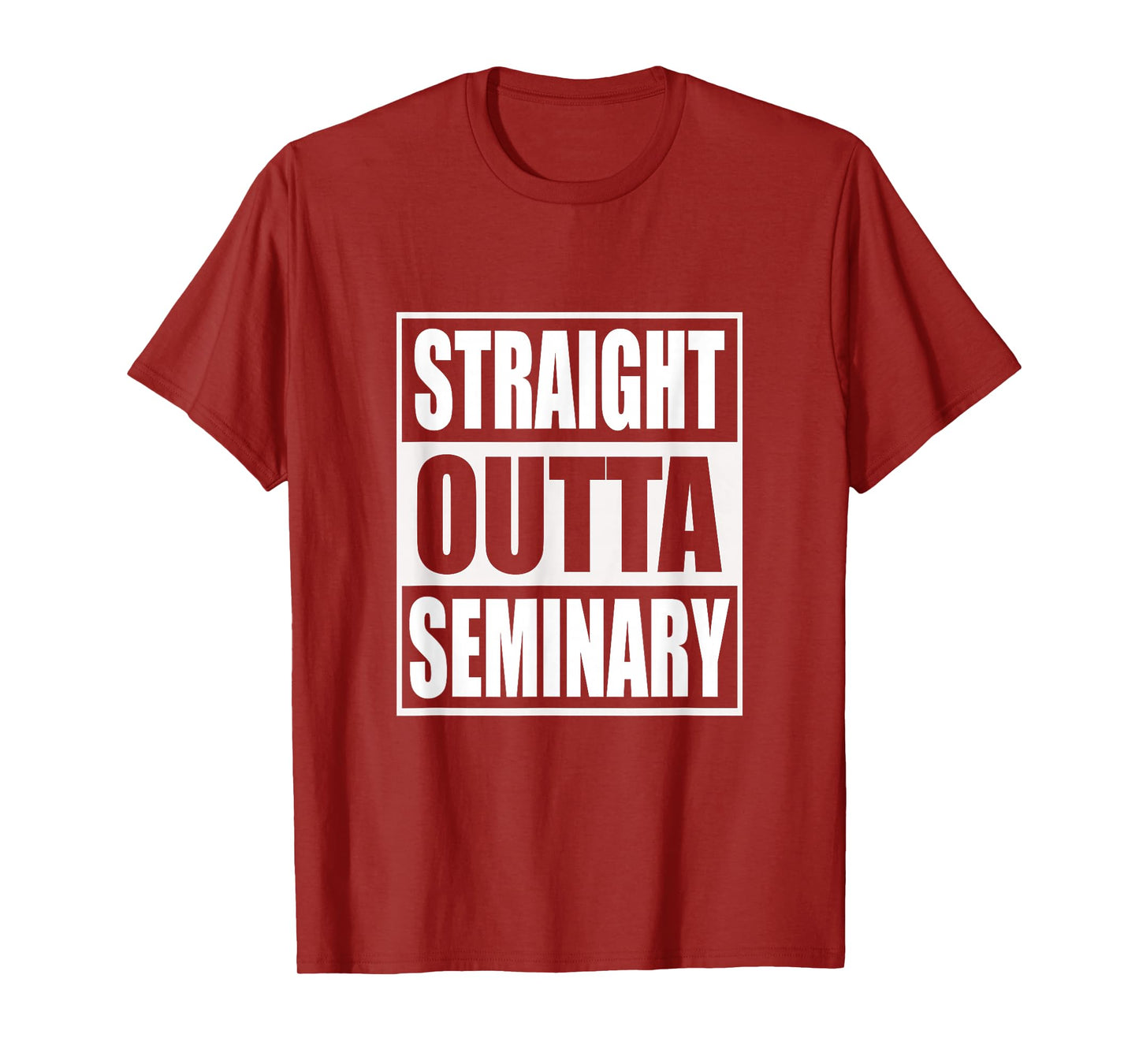 Straight Outta Seminary Funny Preacher Graduation T-Shirt T-Shirt