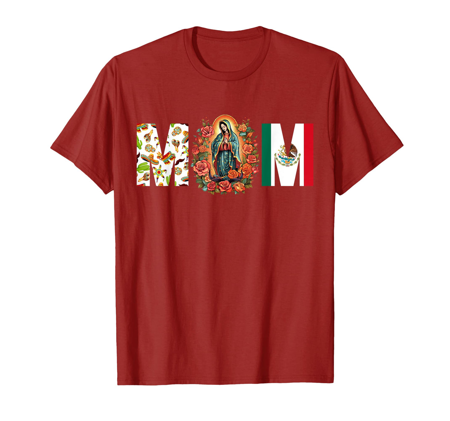 Our Lady of Guadalupe Catholic Virgin Mary Mexican Mom T-Shirt