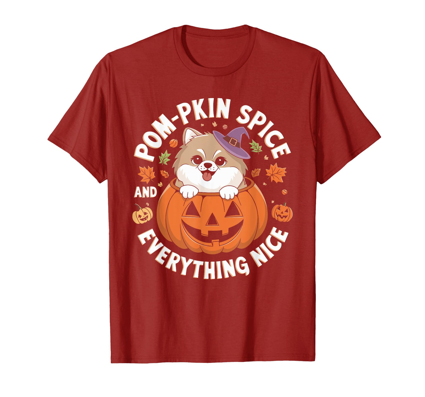 Pom pkin Spice and Everything Nice Pomeranian Halloween T-Shirt